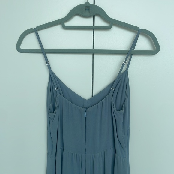 Great condition gorg maxi dress with ruffle bottom pretty slate blue color - Picture 3 of 4